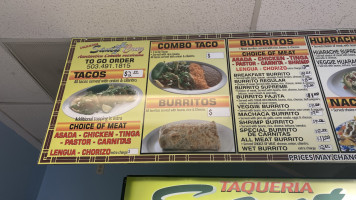 Minerva's menu