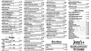 Jessy's Taco Bistro menu