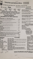 Todds Pizza menu