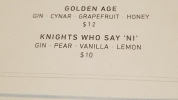 Crawford & Son menu