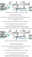 Oyster House menu