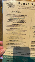 Oyster House menu