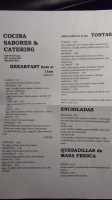 Mexican menu