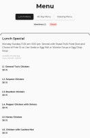 Hong Fu menu