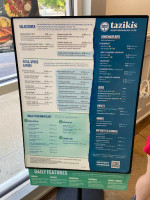 Taziki's Mediterranean Cafe menu