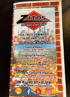 Zito's Pizza menu