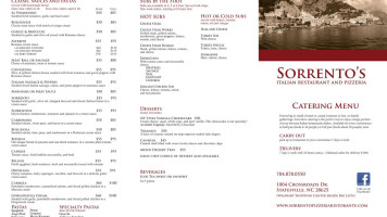 Sorrento's menu