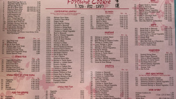 Fortune Cookie menu