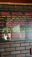 Osaki Steak Sushi House menu