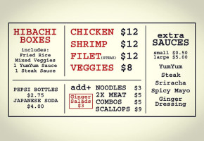 Robokyo Japanese Steakhouse And Sushi menu