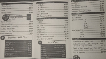 Gideon Ridge Inn In Blow menu