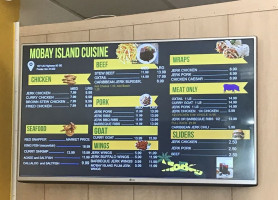 Mo'bay Island Cuisine menu