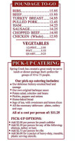 Spring Creek Barbeque menu