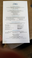 Wrigley Mansion menu