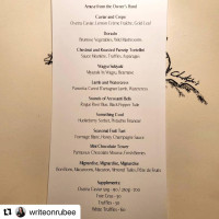 Wrigley Mansion menu