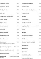 Cuppiecakes menu