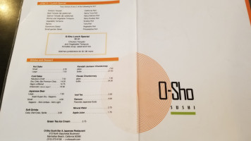 O-sho menu