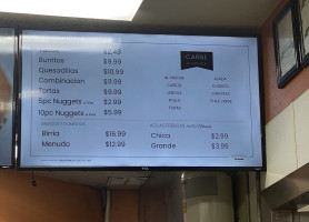 Las Espuelas Carniceria Y Taqueria menu