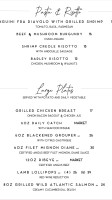 Sunset Cork Room menu