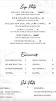 Sunset Cork Room menu
