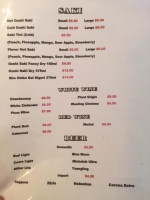 Toki Sushi Steak House menu