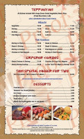 Toki Sushi Steak House menu