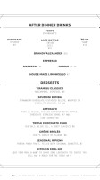 Roost Modern Italian menu