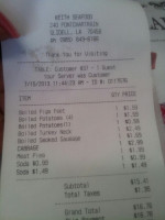Keith's Seafood menu