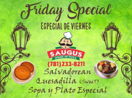 Saugus House Of Pizza menu