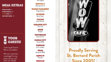 Wow Café menu