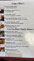 Pho Hang menu
