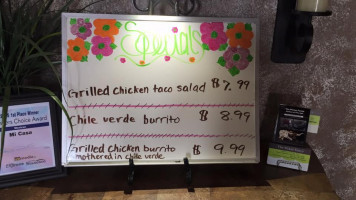 Mi Casa Mexican menu