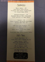 Bella's Pizzeria menu