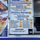 Pupuseria El Paraiso menu