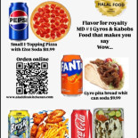 Aladdin Sizzler menu