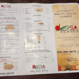 Dosa Corner menu