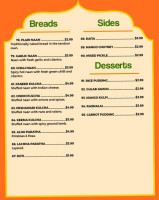 Himalayan Taste menu