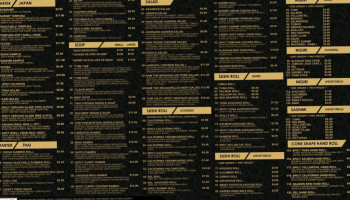 Kani Japanese Thai Cuisine menu