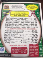 Mac's Place menu