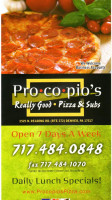 Procopio's Pizza menu