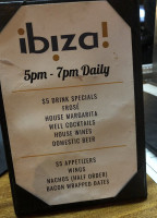 Ibiza Urban Lounge menu