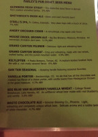 Farley's Pub menu