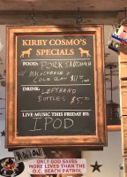 Kirby Cosmo's menu