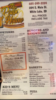 The Pour House menu