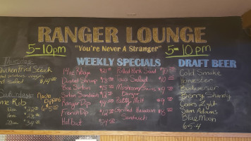 Ranger Lounge menu