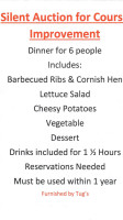 Onawa Country Club menu