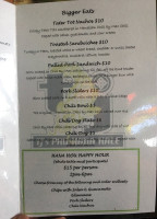 Tj's Pau Hana Hale menu