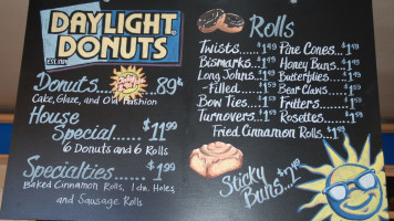 Daylight Donuts menu