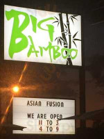 Big Bamboo Asian Fusion menu