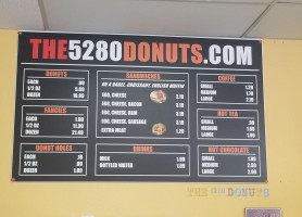 The 5280 Donuts menu